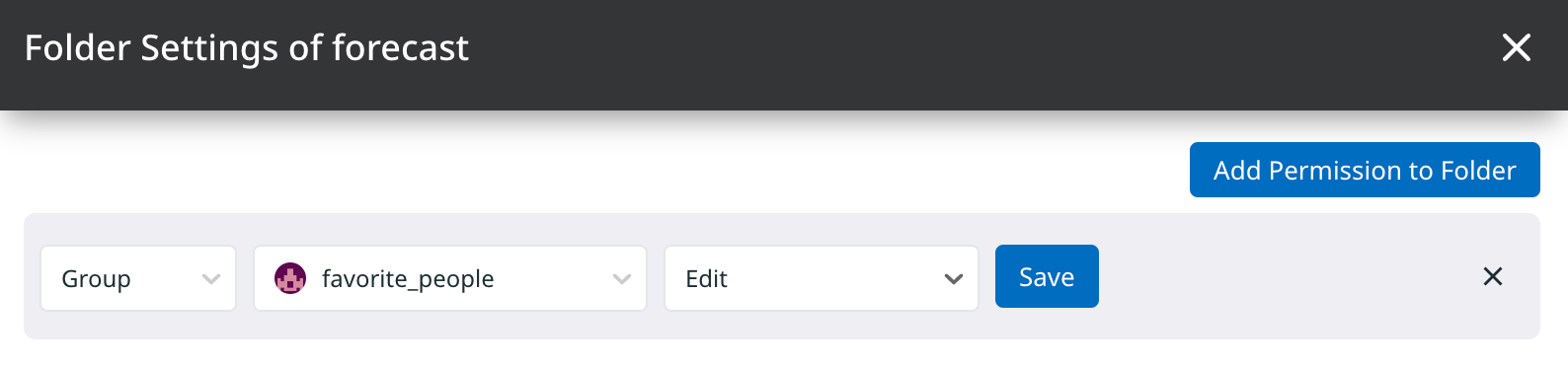 Adding a new group permission