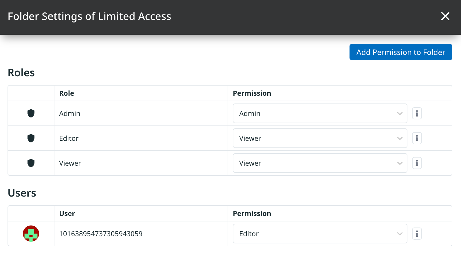 Change Editor permission to Viewer