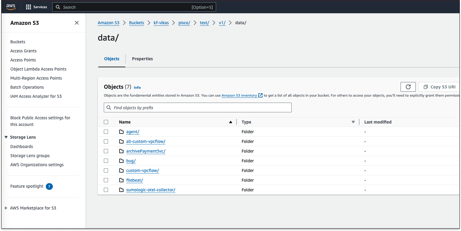 log archive in aws